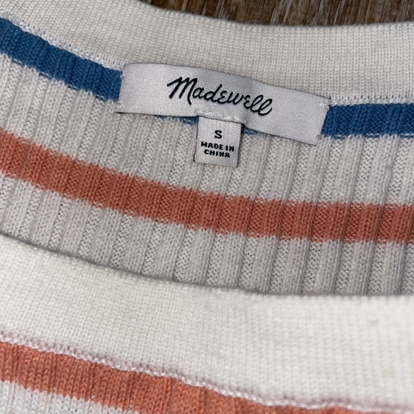 NWOT Madewell Apron Sweater Tank in Stripe - Picture 7 of 7